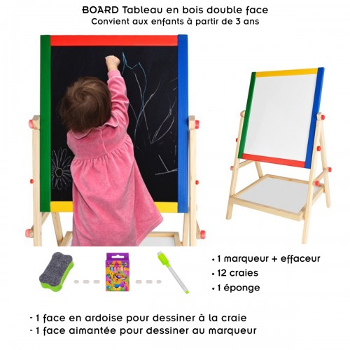 BOARD Tableau craies double face 2