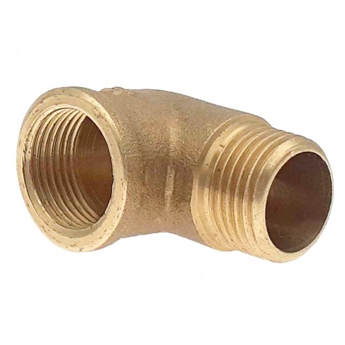 Raccord laiton coudé 90° mâle femelle à visser 2