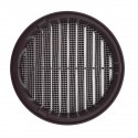 Grille ronde pour pvc et gaine avec moustiquaire Ø125