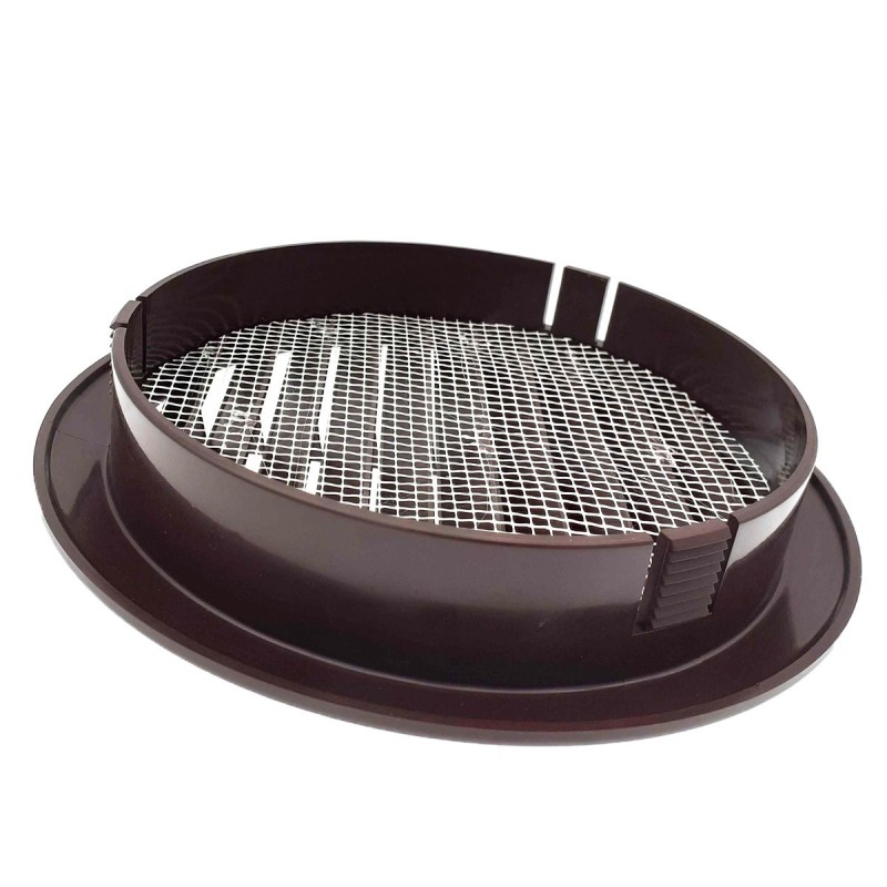 Grille ronde pour pvc et gaine avec moustiquaire Ø125