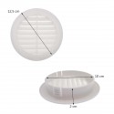 Grille ronde pour gaine et PVC avec moustiquaire Ø100