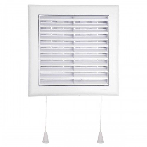 Grille intérieur avec moustiquaire et tirette  140x140mm 2