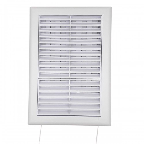 Grille intérieur avec moustiquaire et tirette  140x210mm 2