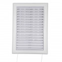 Grille intérieur avec moustiquaire et tirette  140x210mm