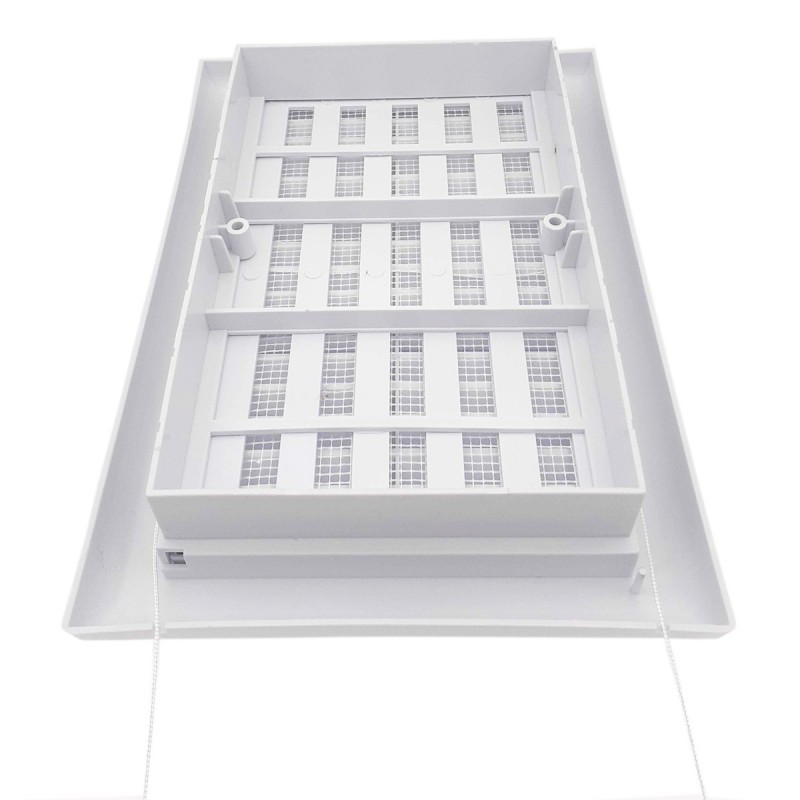 Grille intérieur avec moustiquaire et tirette  140x210mm