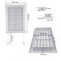 Grille intérieur avec moustiquaire et tirette  140x210mm