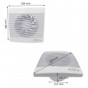 Extracteur d'air avec minuterie Ø150 257m3/h 20w