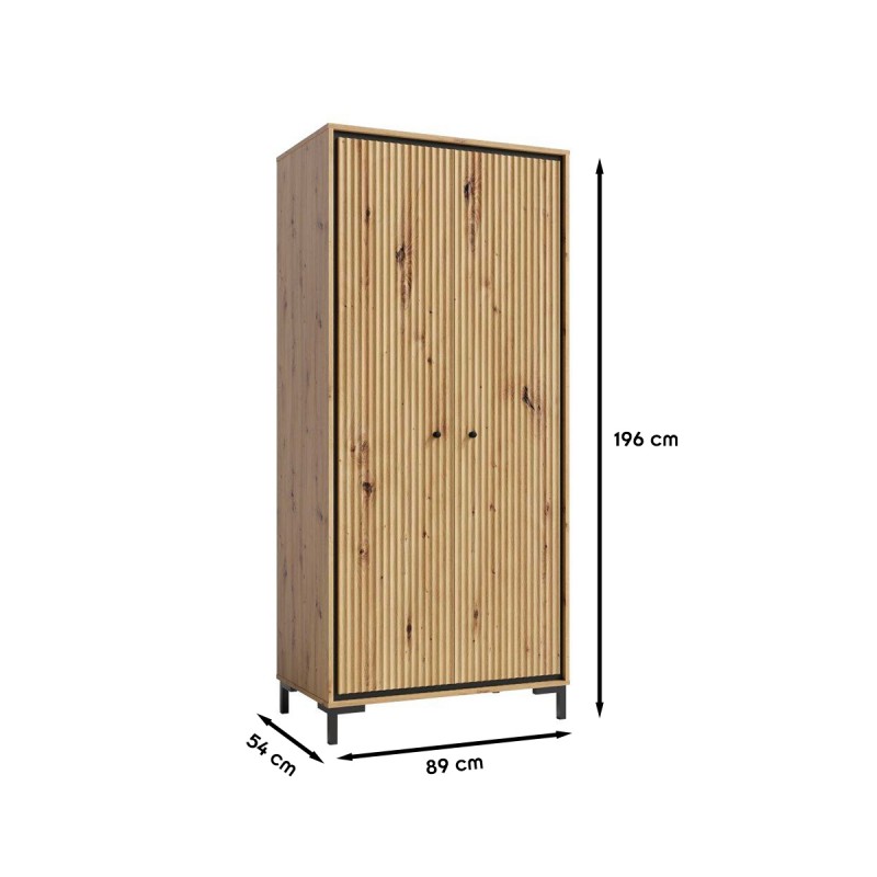PARII Armoire penderie design bois etageres