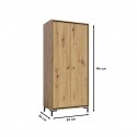 PARII Armoire penderie design bois etageres