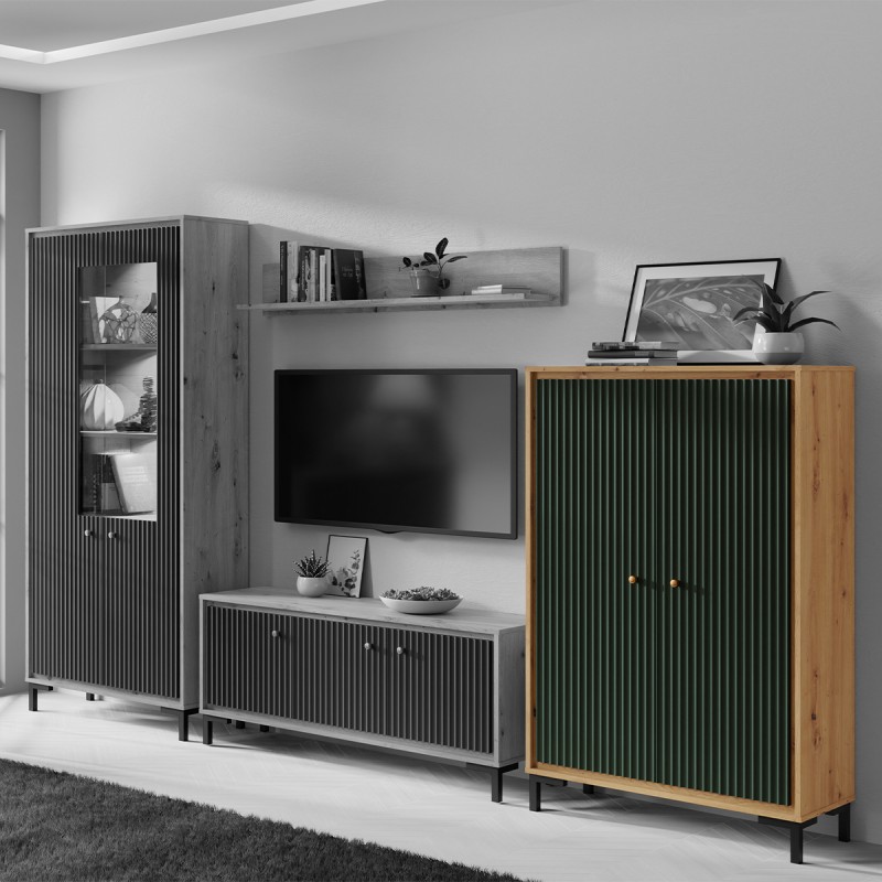 PARII Armoire à Portes bois etagères design tendance