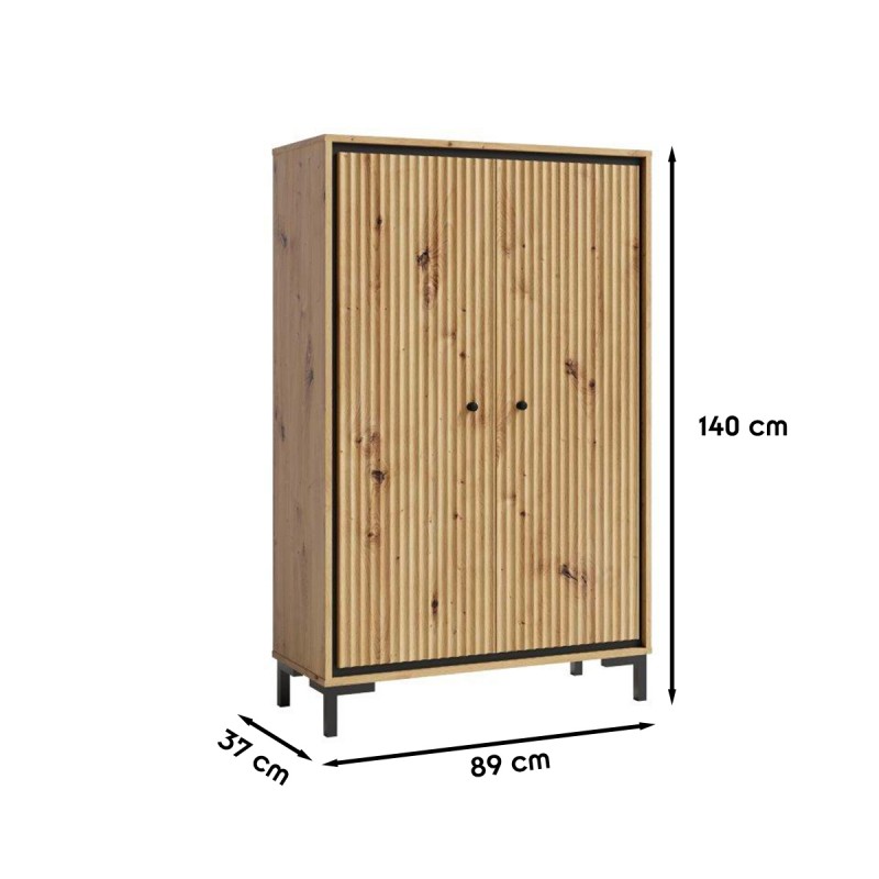 PARII Armoire à Portes bois etagères design tendance