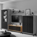 PARII Meuble bas tv 3 portes bois design tendance