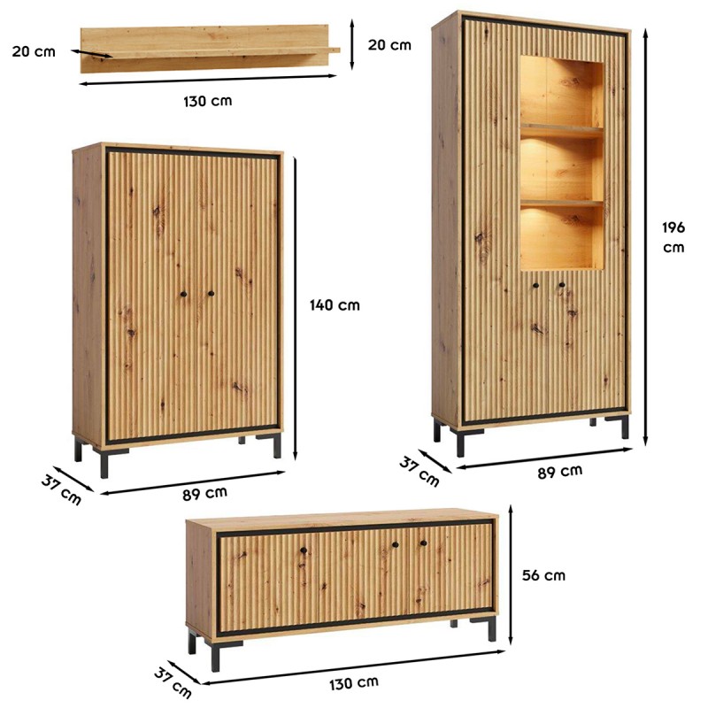 PARII ensemble de meubles  : vaisselier armoire meuble tv étagère