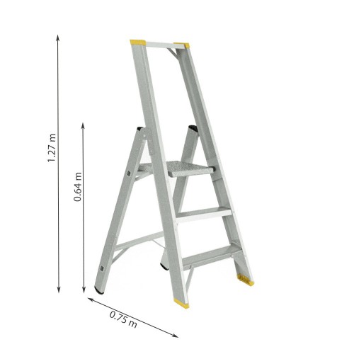 Escabeau 3 marches en aluminium 2