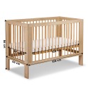 OLIVIA Lit bébé à barreaux 120x60