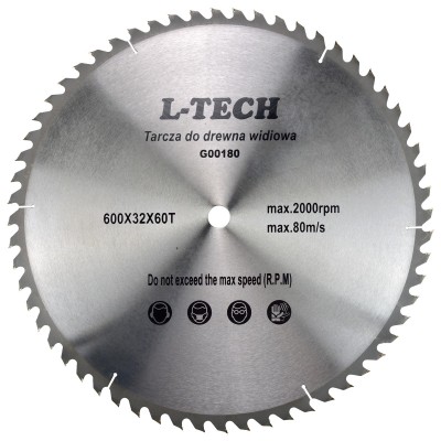 Lame de scie circulaire tct pour bois Ø 200x32x24T 2
