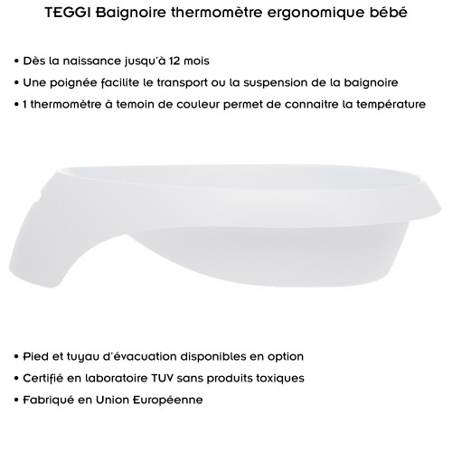 TEGGI Baignoire ergonomique bébé 2