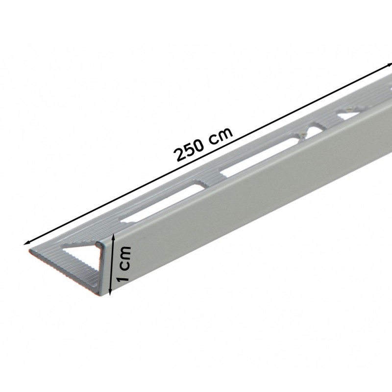 Profilé de carrelage d'angle 10 mm longueur 2,5 m