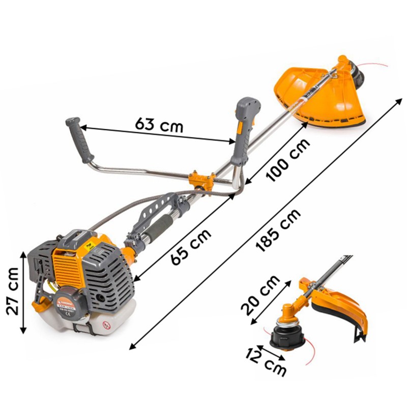 Débroussailleuse thermique 49 cm³ 6 CV + Kit d'accessoires