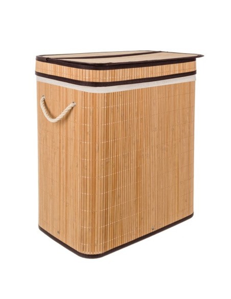 RUNHY Panier à linge en bambou