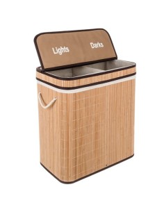 RUNHY Panier à linge en bambou