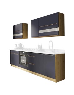 GLAM Ensemble meubles de cuisine 7 éléments 260 cm bois