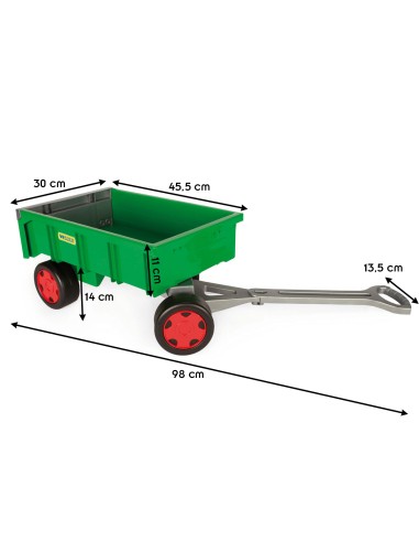 Grand chariot enfant à tirer remorque de jardin avec porte basculante