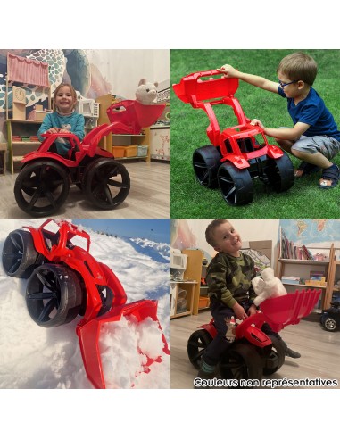 MAXIMUS Bulldozer tractopelle grand jouet maison jardin plage