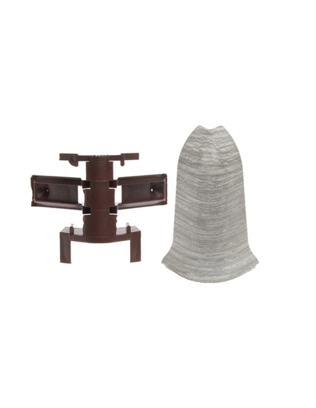 Plinthes goulotte passe-câble PVC 59 mm - 1,10 m avec raccords inclus