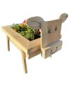 Jardinière en bois DIY à assembler avec bac plastique de 20L