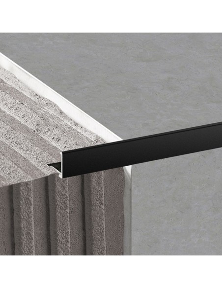 Profilé de finition en aluminium pour carrelage angle droit 10 mm longueur 2,5 m
