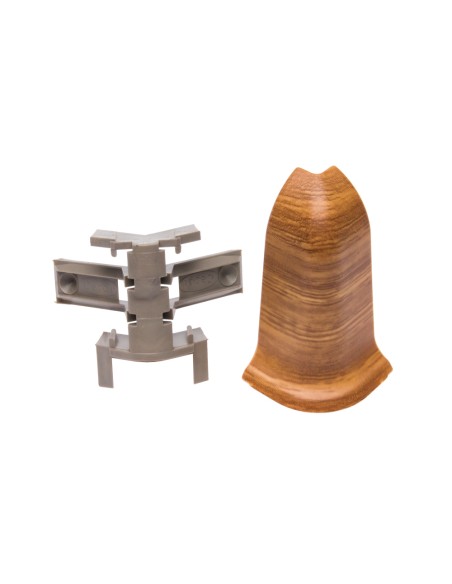 Plinthes goulotte passe-câble PVC 59 mm - 1,10 m avec raccords inclus