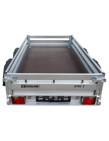 Remorque double essieu 235T ridelles avant/arrière ouvrantes démontage latéral rapide