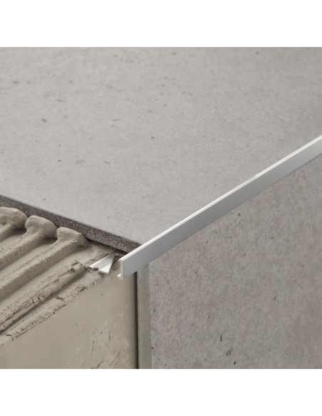 Profilé de finition d'angle pour carrelage  aluminium anode 12,5 mm longueur 2,5 m