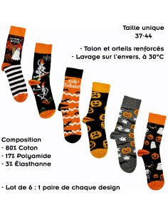 Chaussettes fantaisie unisexes en coton taille unique 37-44 2