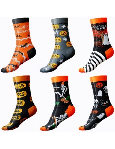 Chaussettes fantaisie unisexes en coton taille unique 37-44