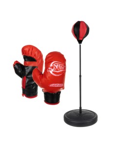 Set de boxe punching ball avec sac de frappe et gants. Hauteur ajustable.
