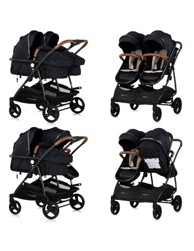 Poussette jumeaux ou enfants rapprochés avec ou sans siège auto