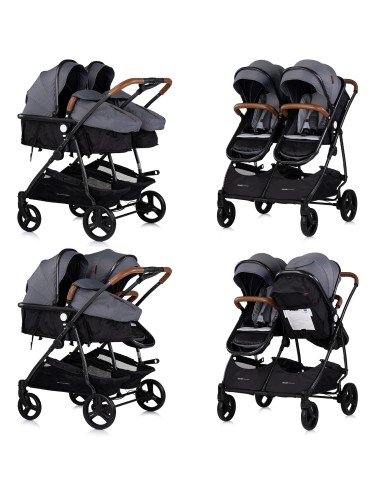 Poussette jumeaux ou enfants rapprochés avec ou sans siège auto