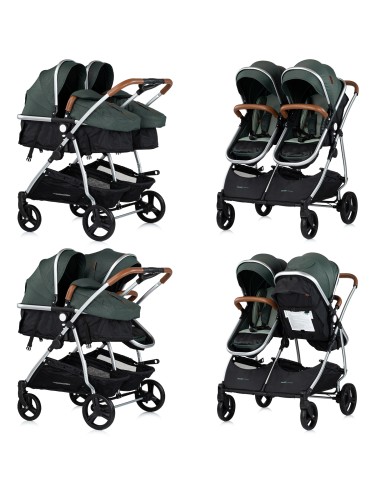 Poussette jumeaux ou enfants rapprochés avec ou sans siège auto