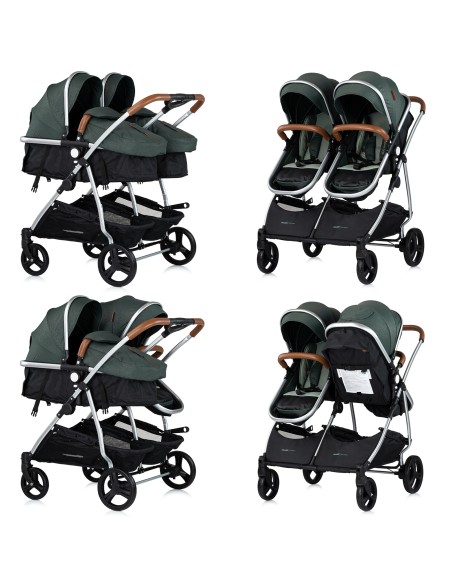 Poussette jumeaux ou enfants rapprochés avec ou sans siège auto