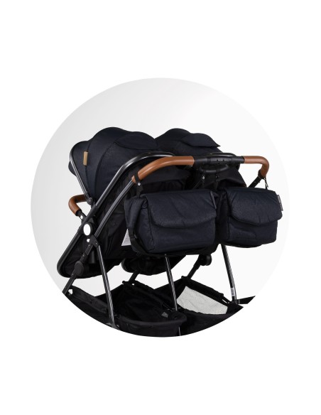 Poussette jumeaux ou enfants rapprochés avec ou sans siège auto