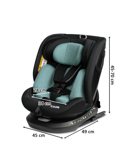 Siège auto AZURE i-Size 360° Isofix 40 à 150 cm inclinable