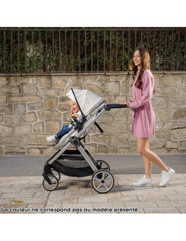 VISTA Poussette combinée jusqu'à 22 kg nacelle souple + assise classique avec cosy i-Size et base Isofix en option