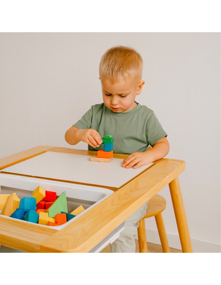 Table Sensorielle en Bois avec Tabouret