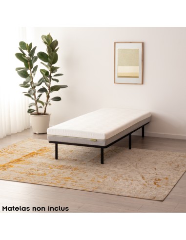 NAMARA Sommier à lattes robuste avec pieds en acier - Montage facile -