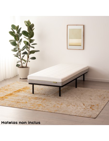 NAMARA Sommier à lattes robuste avec pieds en acier - Montage facile -