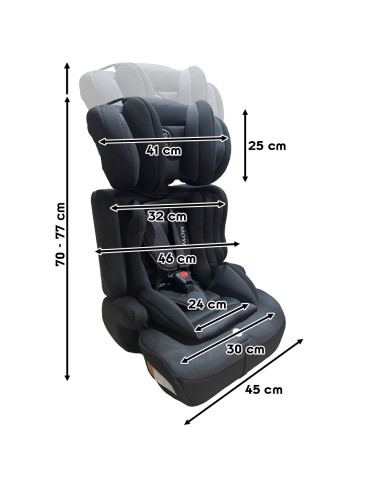 MOYA Siège-auto ceinturé évolutif R129 I-Size 76-150 cm pour enfants