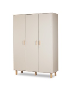 LAURA Armoire penderie 3 portes avec étagères et 3 tiroirs 195x137