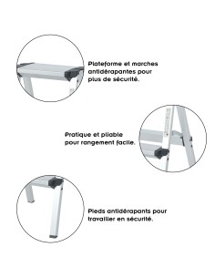 STEP Marchepied double pliable en aluminium 2